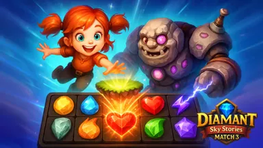 Diamant: Match 3 Sky Story – Free Match 3 Game Online at Freezenova-games.com