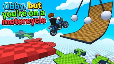 image bg Obby but you're on a motorcycle